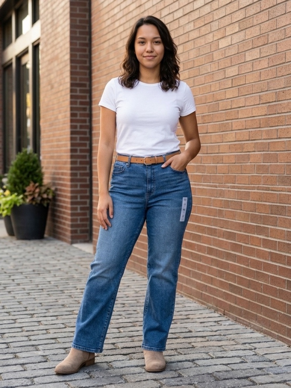 Sonoma High Rise Straight Leg Stretch Denim Jeans 28W NWT